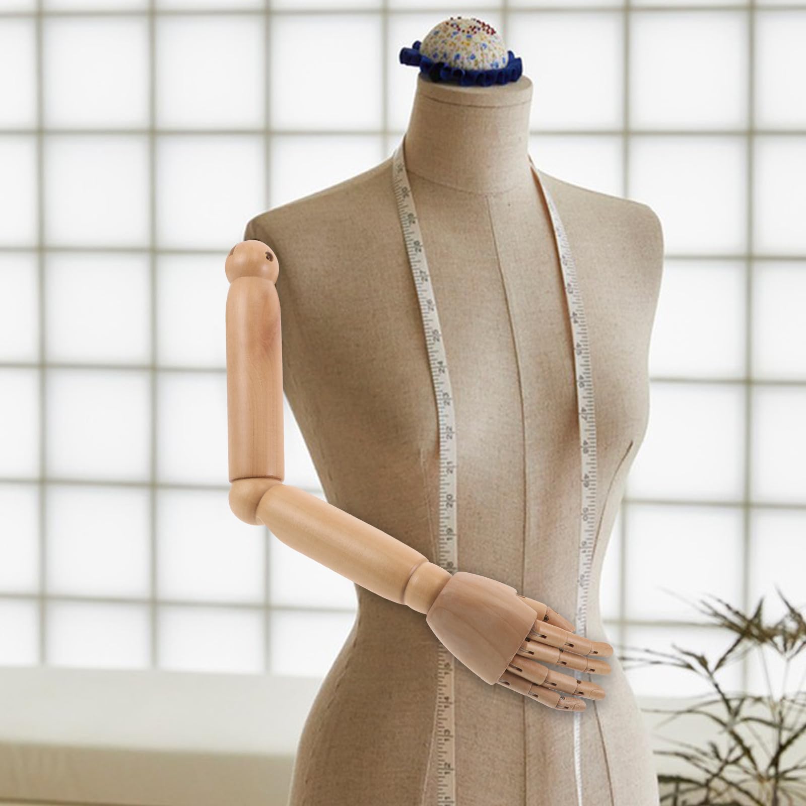 TOYANDONA 1paire Bras de Mannequin Bois Naturel Articulé Remplacement Flexible avec Joints pour Accessoires Prothétiques et Projets Artistiques Modèle Moyen Réaliste pour Affichage et Jeux