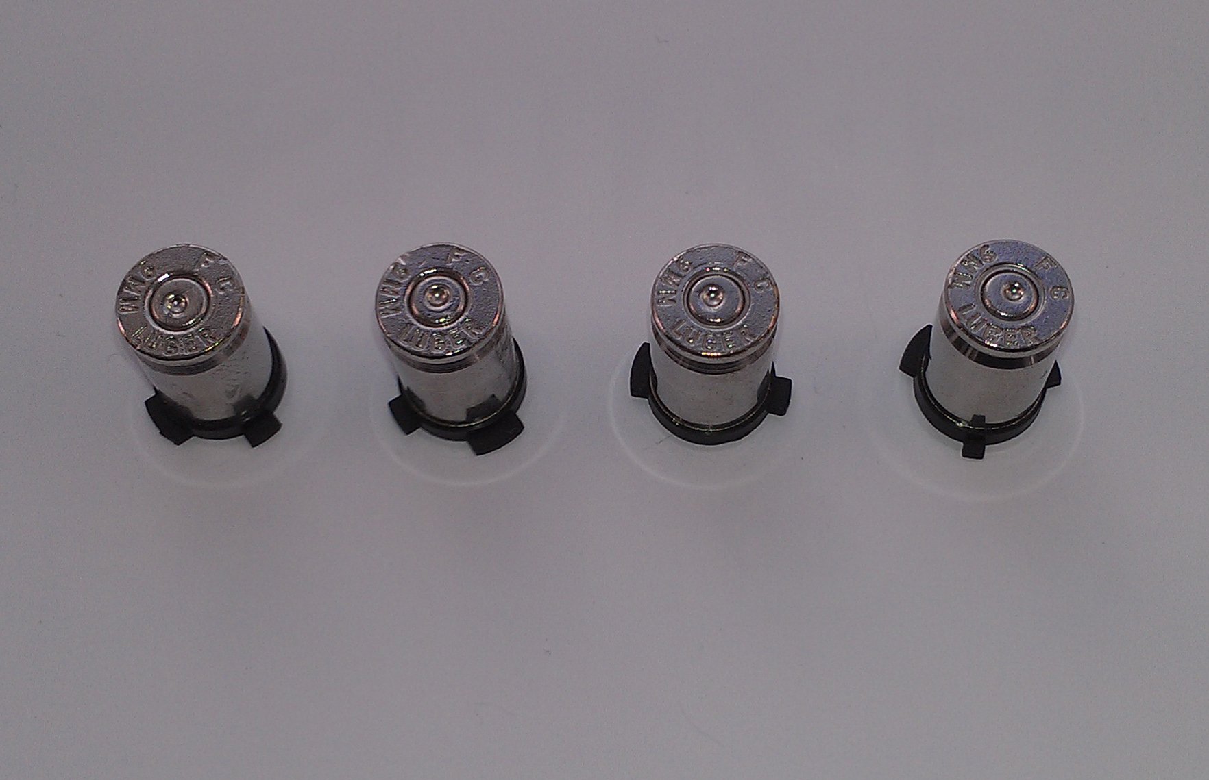Xbox 360 Replacement Nickel Bullet Controller ABXY 9mm Buttons - 360 Bullet Mods Hand Made for ConsolesandGadgets