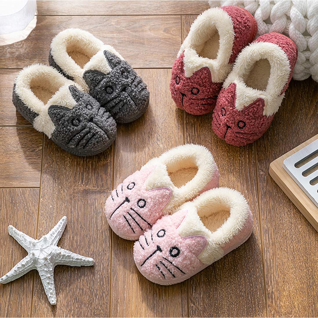 KVbabby Pantofole Bambino Invernali Pantofole Ragazze Ciabatte Bambine Warm Scarpe di Cotone Antiscivolo Interne Slipper Donne Panda Comode