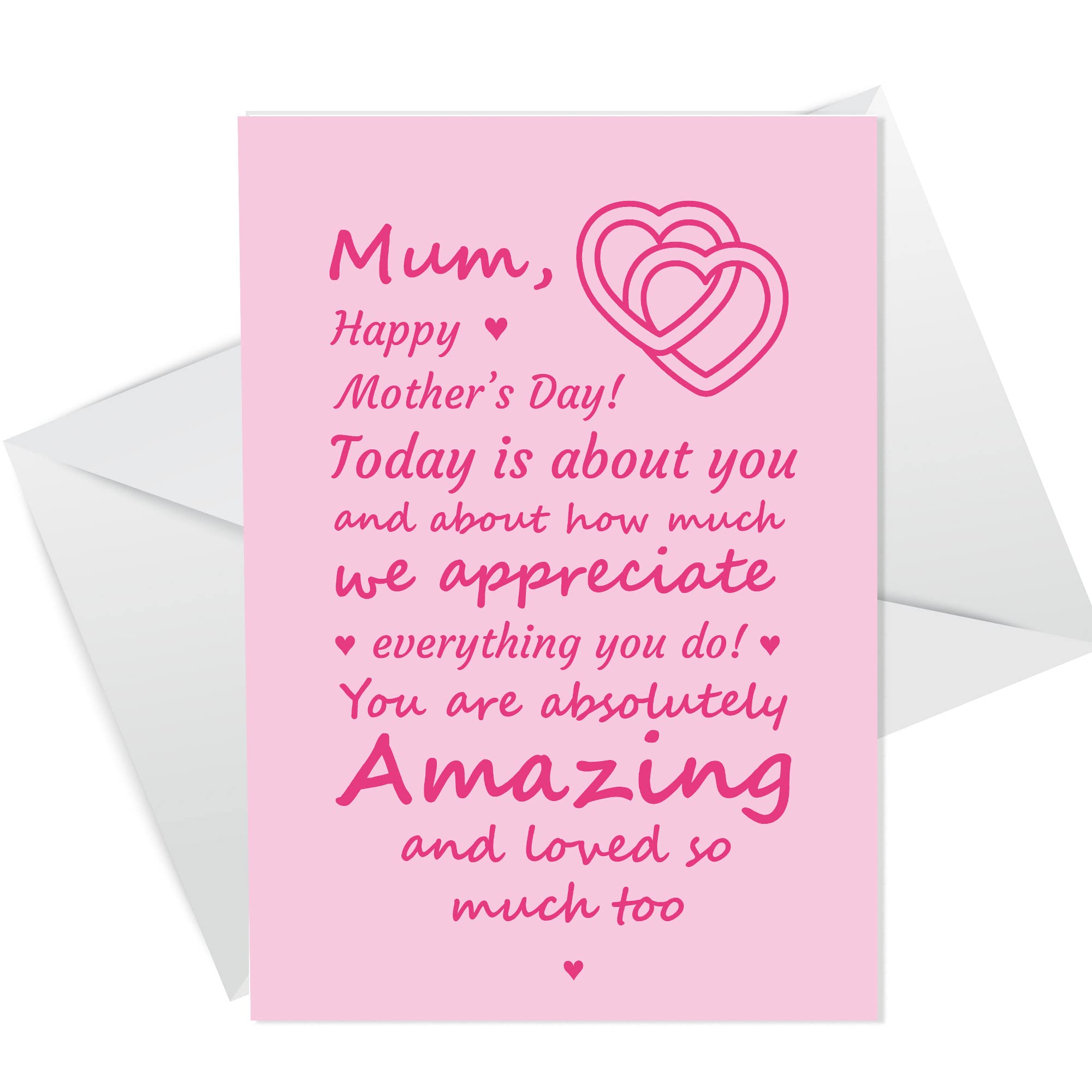 Cute Mothers Day Card From Daughter Son Mum Poem Love Thank You Message