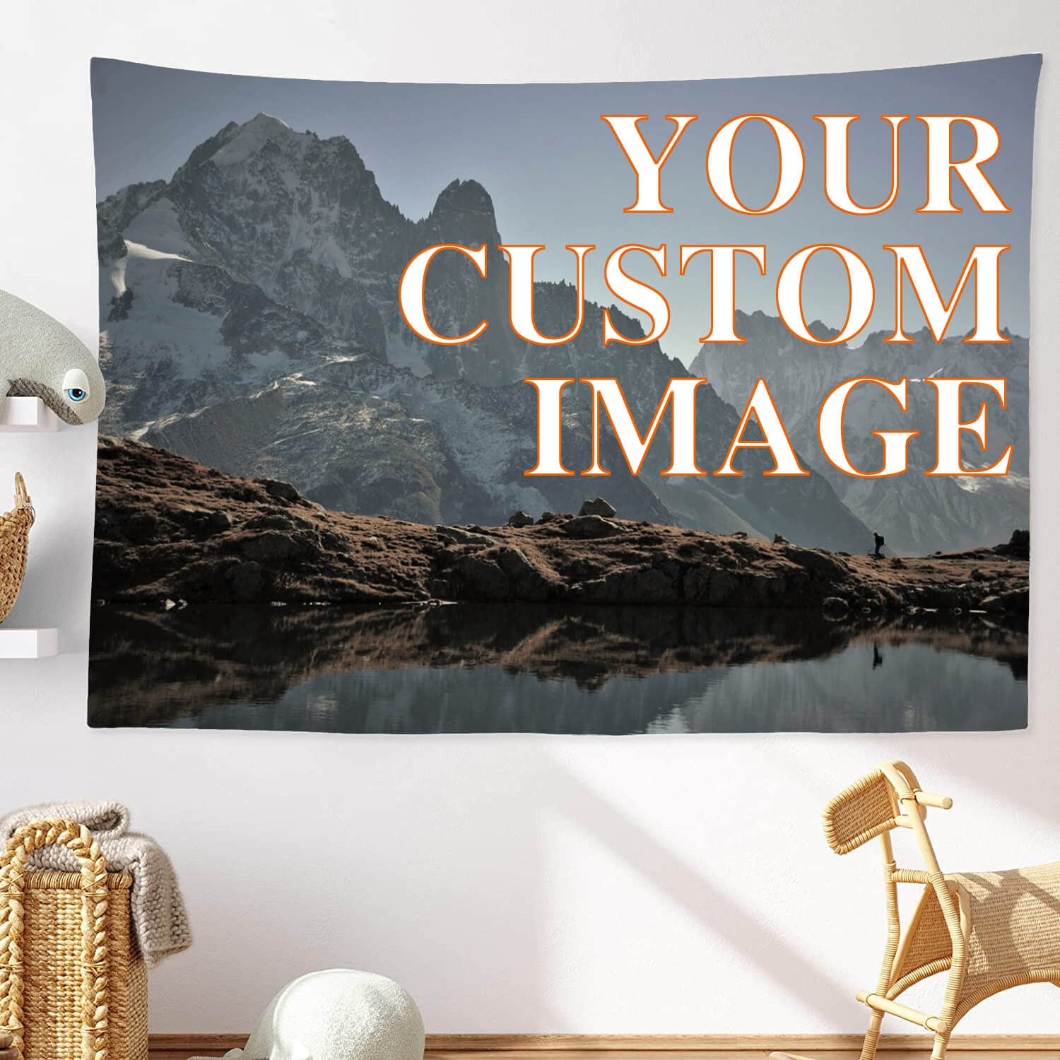 UOKIIYUA Alfombra fotográfica personalizada, pancarta de fondo individual con su imagen y texto, fiesta de boda, regalo conmemorativo familiar, 180 x 300 cm