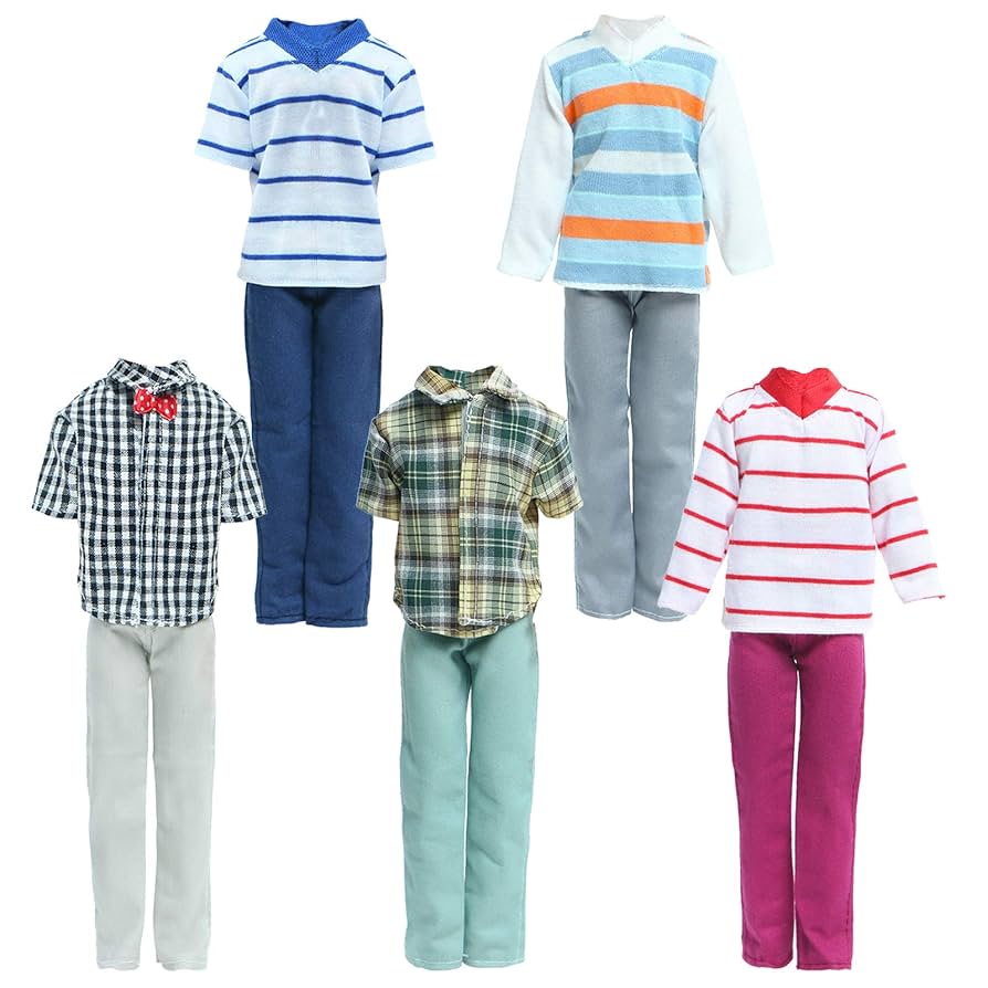Amazon.com: BJDBUS 5 Sets Casual Wear Shirt Trousers Doll