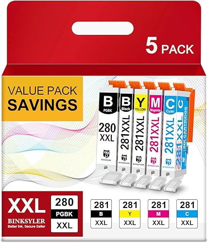 Miniatura 1 de 280 281 XXL Cartuchos de tinta de repuesto para Canon 280XL 281XL PGI-280 CLI-281 XXL Trabajo para Canon Pixma TR8620a TR8620 TR8520 TR8500 TR7520