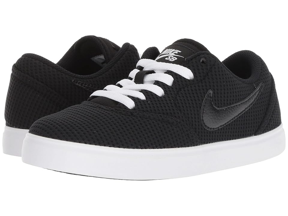 

Nike SB Kids Check Canvas (Big Kid) (Black/Black/White) Boys Shoes
