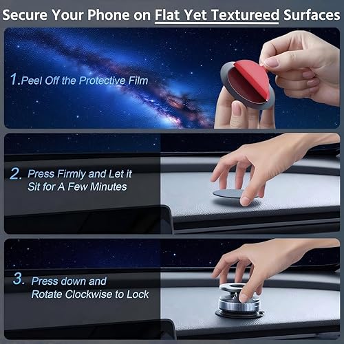 Miniatura 5 de Soporte mejorado para teléfono de automóvil, reforzado con 360, 98 libras, soporte de teléfono con ventosa ultra para soportes de teléfono celular