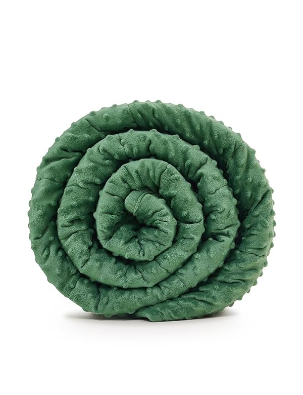 TONGDADA Velvet Weighted Blanket | 40''x60'',7lbs | Cozy and Soft Weighted Throw Blanket | Luxury Velvet with Premium Glass Beads | Dark Green by TONGDADA - Used condition - CA$35.93