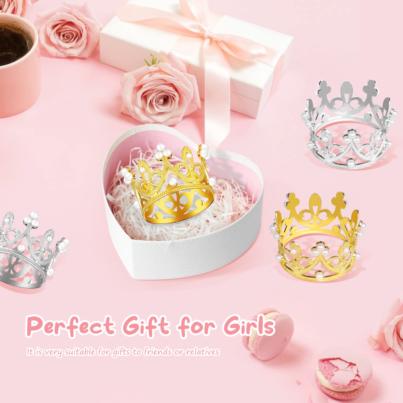 Snapklik.com : 12 Pcs Crown Cake Topper, Mini Crown Queen Princess ...