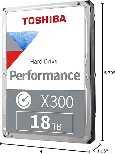 Miniatura 7 de Toshiba X300 18TB Performance & Gaming Disco duro interno de 3.5 pulgadas - CMR SATA 6 Gbs 7200 RPM 512 MB caché - HDWR51JXZSTA