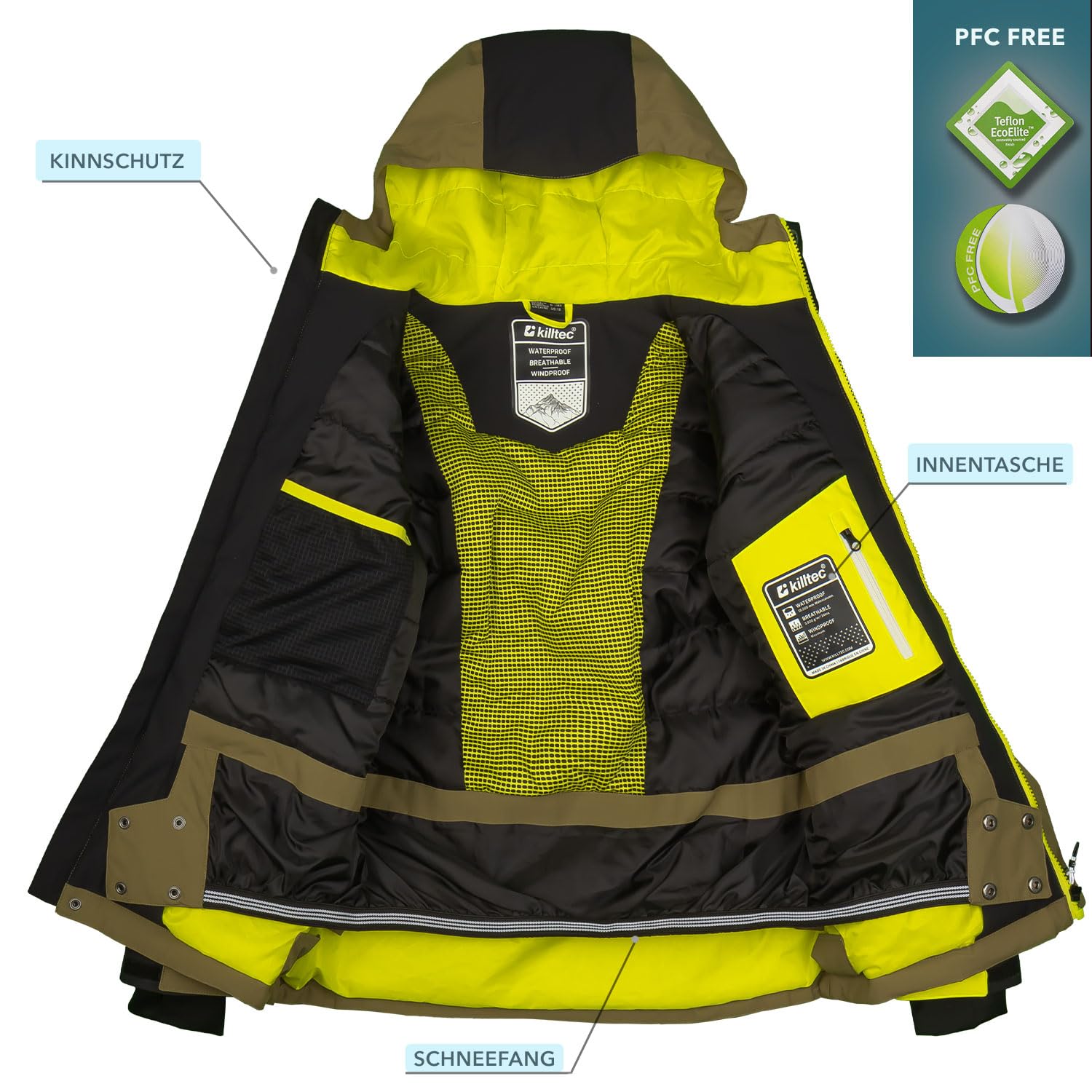 Killtec Jungen Skianzug - Skijacke und Skihose im Set - 10.000 mm Wassersäule - wasserdicht, atmungsaktiv