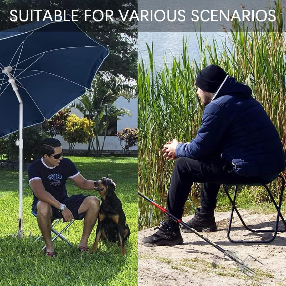 TUIBEIDAMAI Schirmständer Strand Metall, Rasendorn für Sonnenschirm,Sonnenschirm erdspiess Ø36mm, Abnehmbarer Sonnenschirmständer Erdspieß, Sonnenschirmhalter Strand für Angeln,Garten,Strand Camp