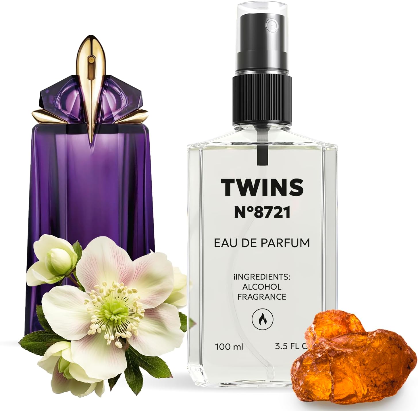 TWINS Impression of Alien | Perfume for Women Eau de Parfum | No.8721 | 3.4 Fl Oz / 100 ml
