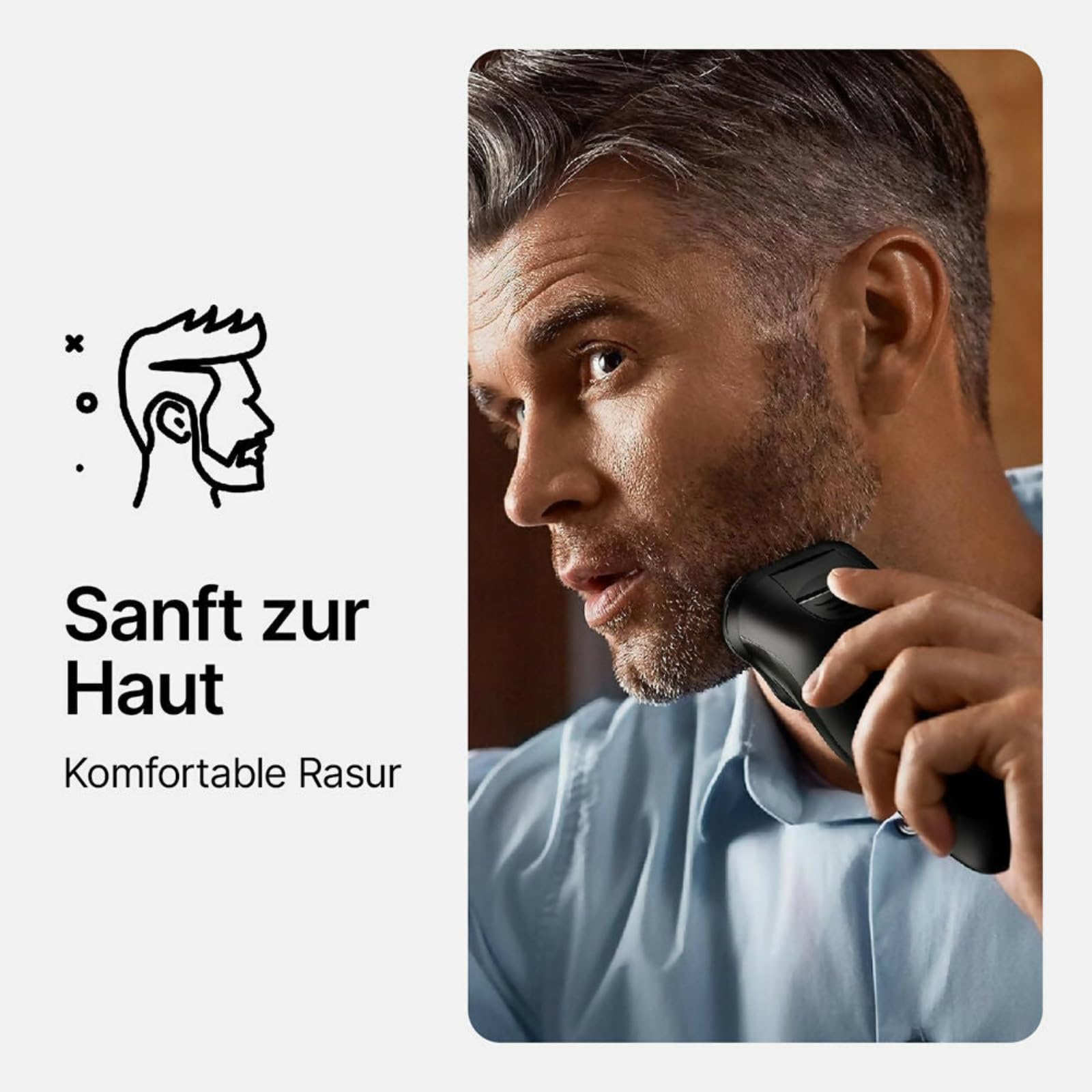 ProCut – Präzise 4D-Klingen und integrierter Trimmer für eine gründliche und angenehme Rasur，Elektrischer Rasierer，Geeignet für Nass und Trockeneinsatz