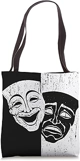 Theater Mask Soft Grunge Drama Comedy And Tragedy Vintage Tote Bag