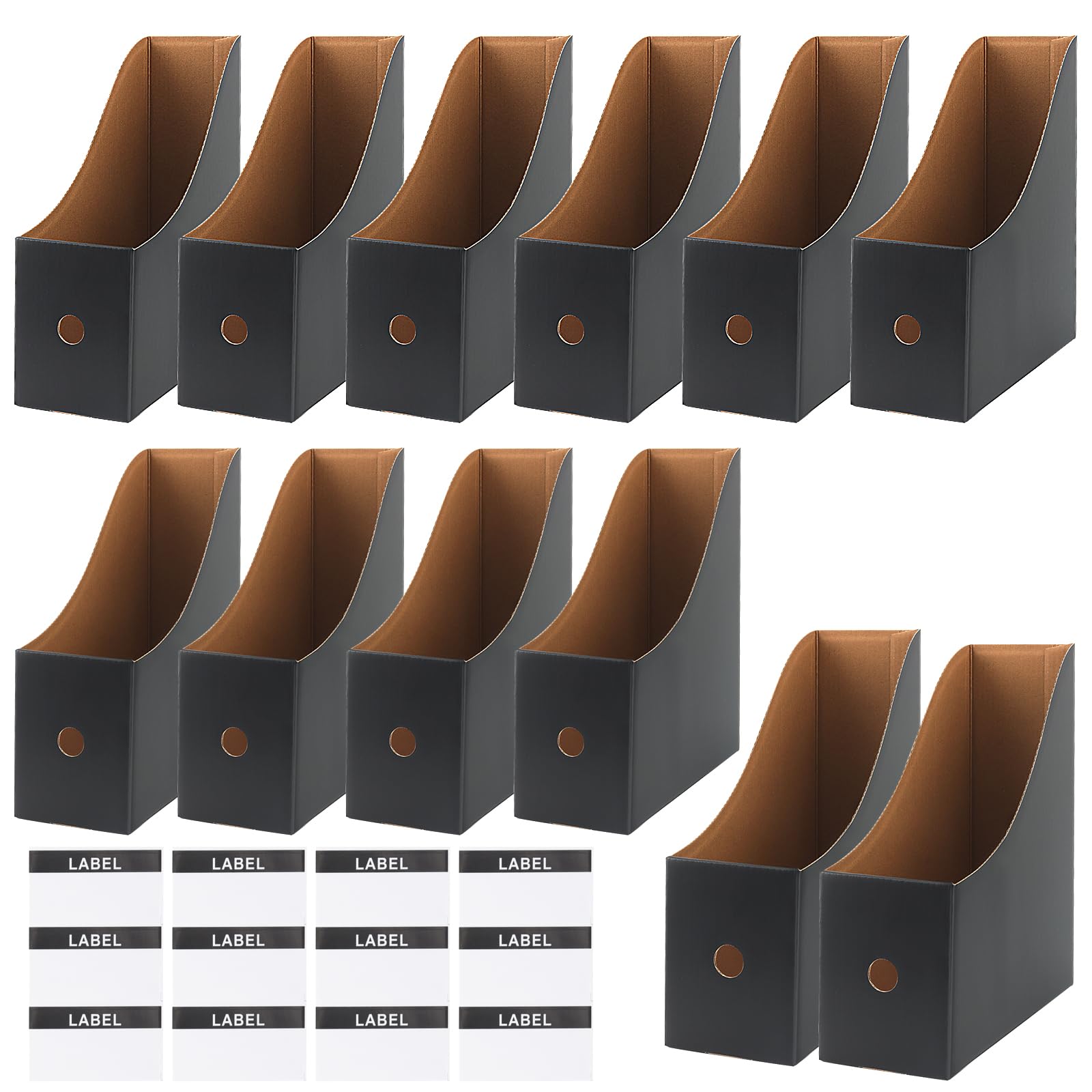 SLEEC 6 Pack tijdschrift bestand houder kartonnen kantoor doos bestand opslag Papier tijdschrift bestand bureau bestand organiser werkruimte bestand organizer rack document houder voor bureau bestand