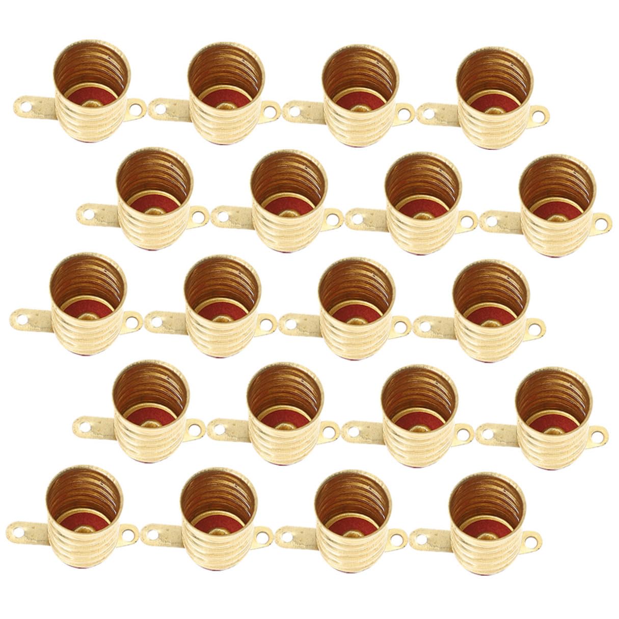 Vaguelly 20pcs Copper Light Socket Bases for Indicator Lights High Temperature Resistant Bulb Holders for Home Experiment Physics Lab Student Science Kits Easy Wiring Lamp Adapters