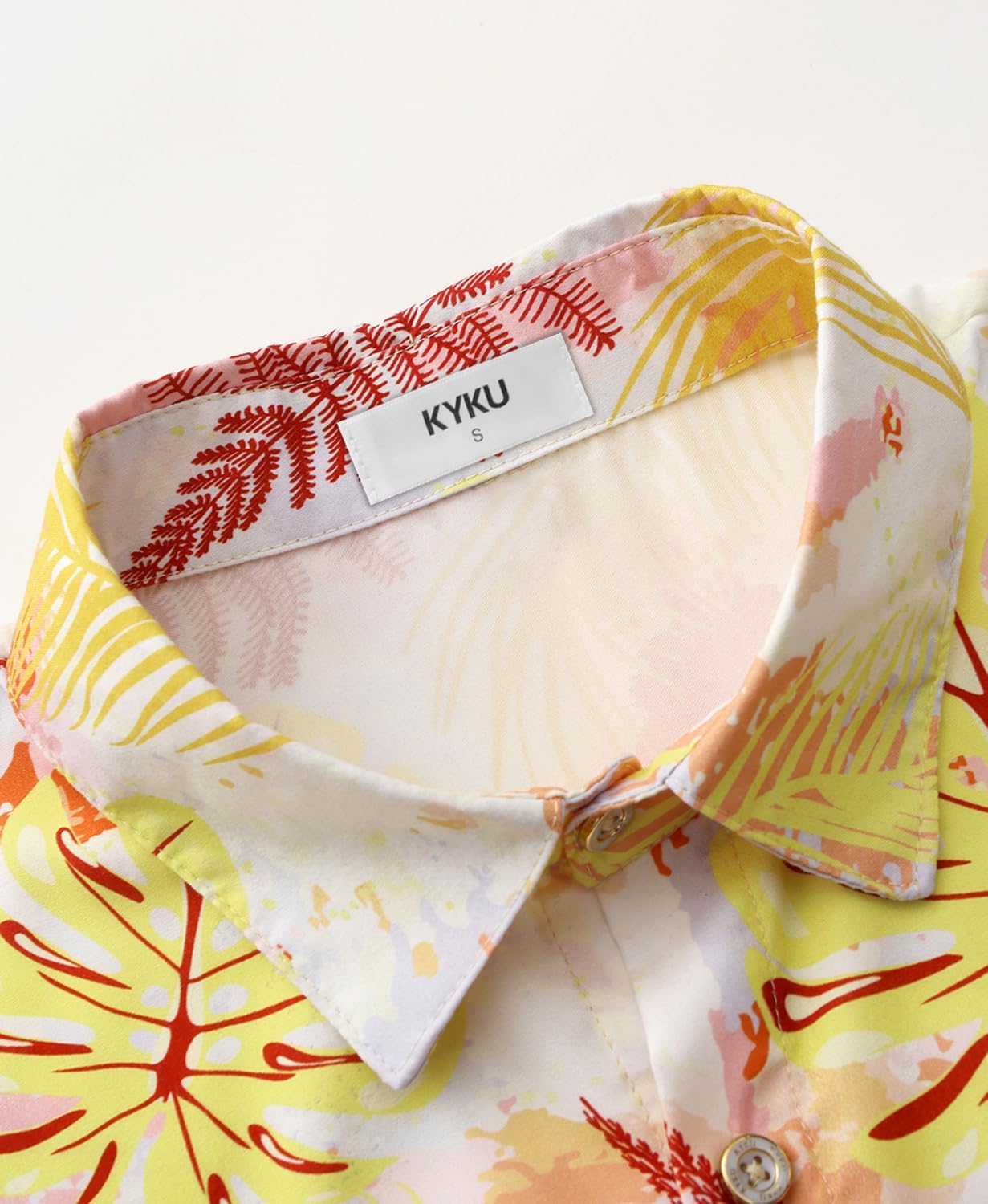 KYKU Men's Hawaiian Shirt Short Sleeve Button Down Casual Tropical Summer Beach Vacation Shirts with Pocket - Image 5