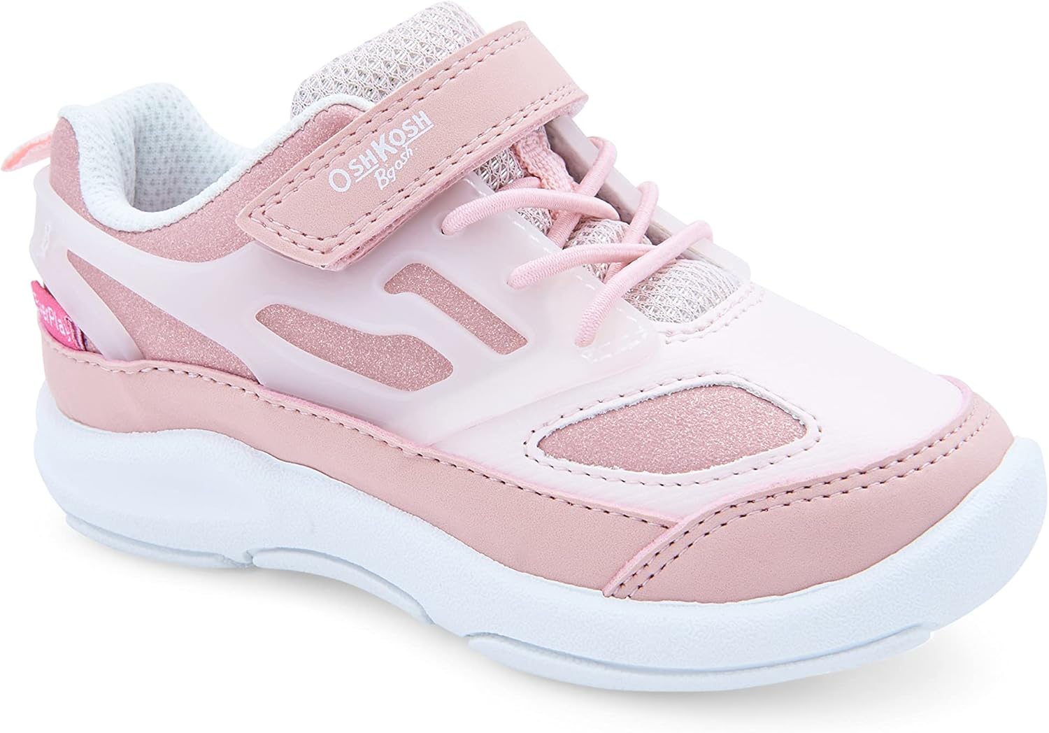 OshKosh B'Gosh Girls Carson Sneaker, Light Pink, 7 Toddler