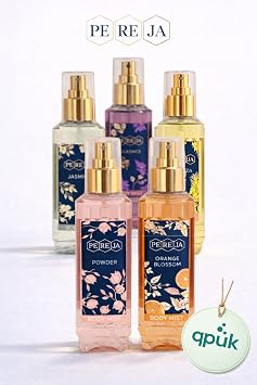 Pereja V cut Spreyi Seti, Pudra, Portakal  i e i, Yasemin, Mimoza, Elegance, 5x200ml