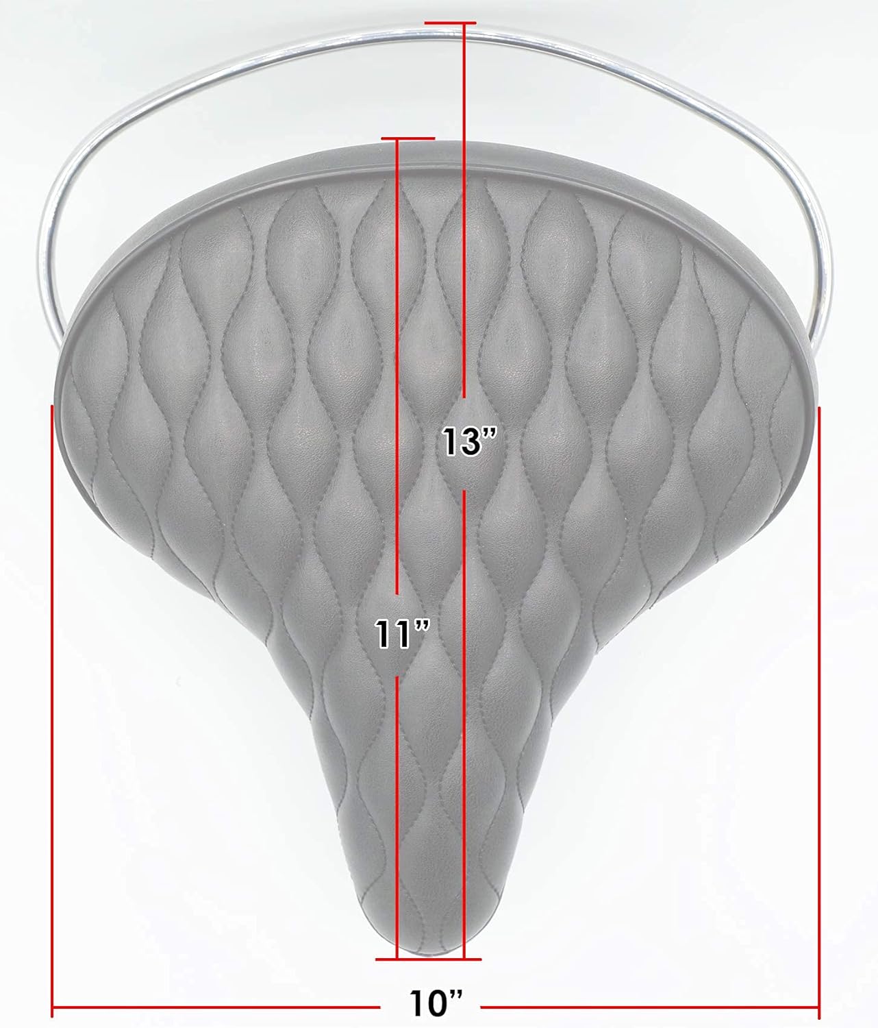 Made in Taiwan. Velo SD Saddle - Black, Velo Classic Style Seat with Chrome Rail Handle bar for Beach Cruiser Bikes, Twin-Spring suspenion