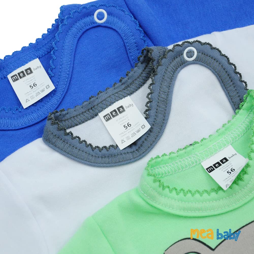 MEA BABY Body unisex de manga larga para bebé con estampado de 5 unidades