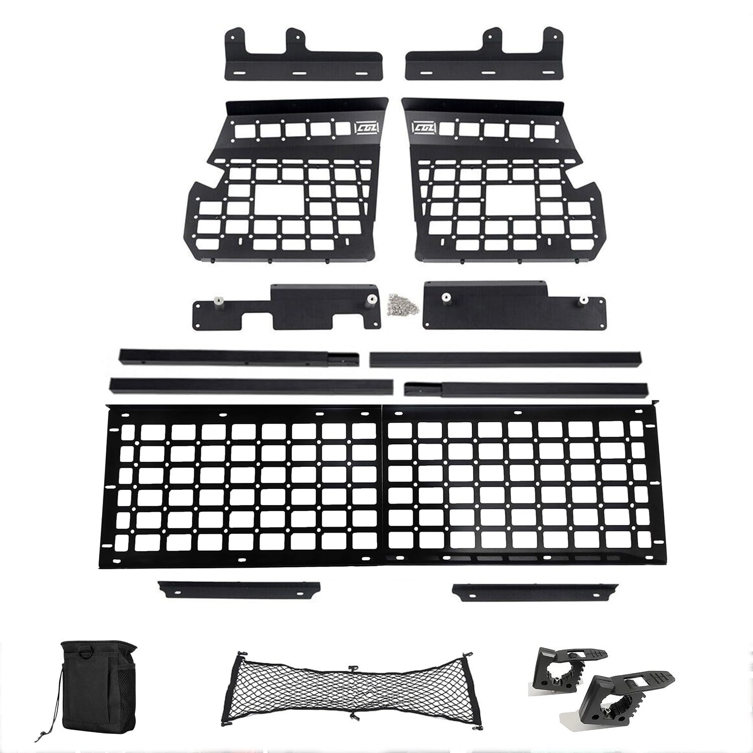 CTH for Lexus GX470 2003-2009 Rear Trunk Modification Cargo Storage Bracket Molle Panel Trunk Organizers Storage Shelf Luggage Holder Brackets Shelf Car Accessories Kit