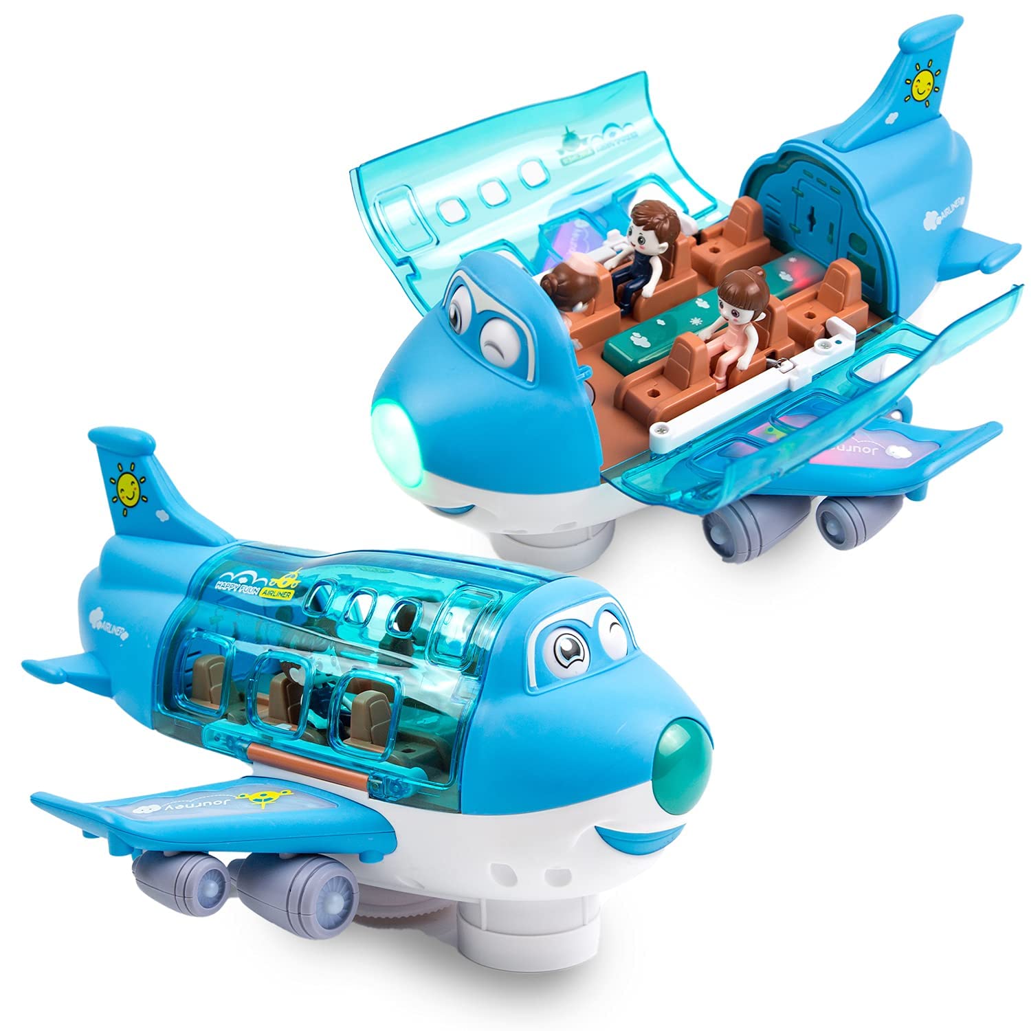 Star Impex Airplane Toys for Kids, Bump and Go Action | Toddler Toy Plane with LED Flashing Lights and Sounds for Boys & Girls 3-12 Years Old (Cargo Airplane) (B0D9CW386D) Amazon Price History, Amazon Price Tracker