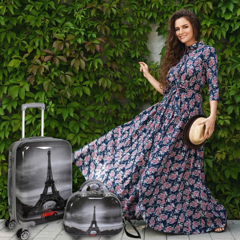 World Traveler Destination Collection 2-Piece Carry-On Luggage Set, Paris, One Size2