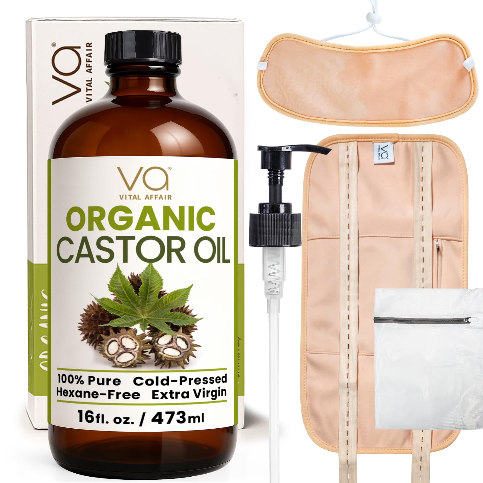 Vital Affair Castor Oil Pack Wrap Kit
