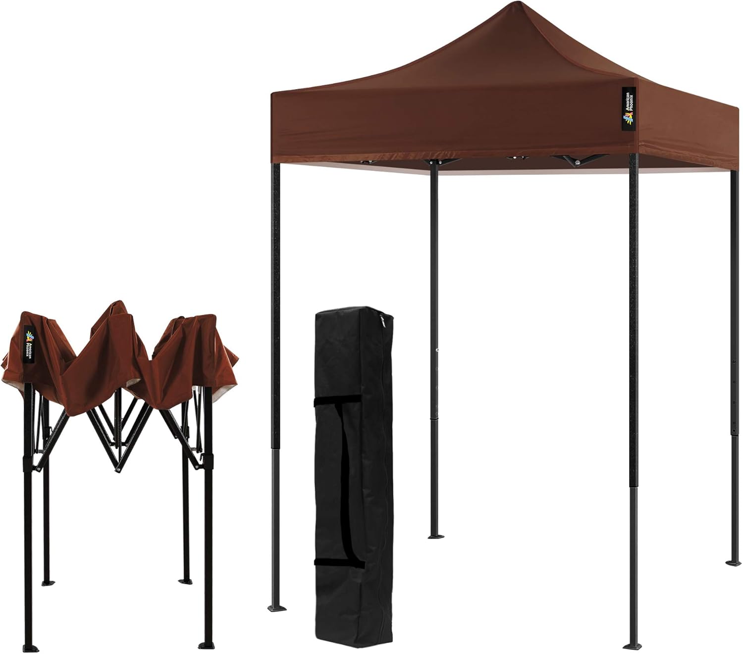 AMERICAN PHOENIX Canopy Tent 5x5 Pop Up Portable Tent Commercial Outdoor Beach Instant Sun Shelter (Green)