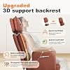 IWMH Big and Tall Office Chair 500lbs Heavy Duty Desk Chair Ergonomic Wide Seat Computer Chairs Executive PU Leather Reclining Managerial Chairs with Adjustable Headrest Footrest Lumbar Support Brown