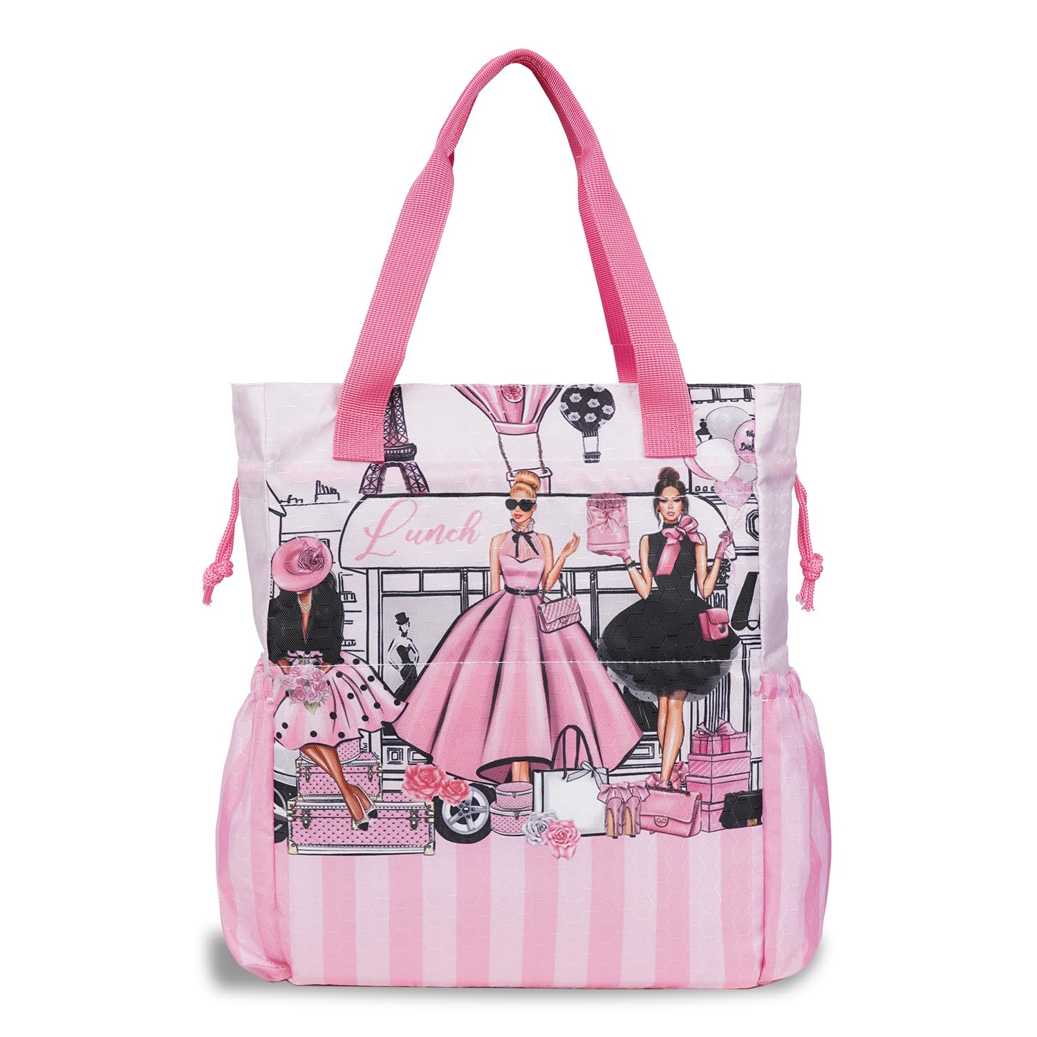 BLantt Lunch Bag for Women Insulated Womens Drawstring Lunch Bag for Work, Stain-Resistant Large Lunch Box for Women with Containers, Cinch Closure