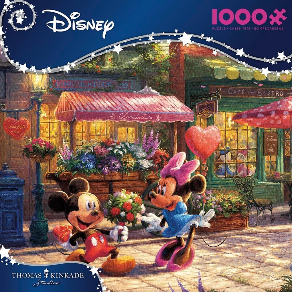 Ceaco - Thomas Kinkade - Disney - Mickey & Minnie Sweetheart Café - Puzzle mit 1000 Teilen