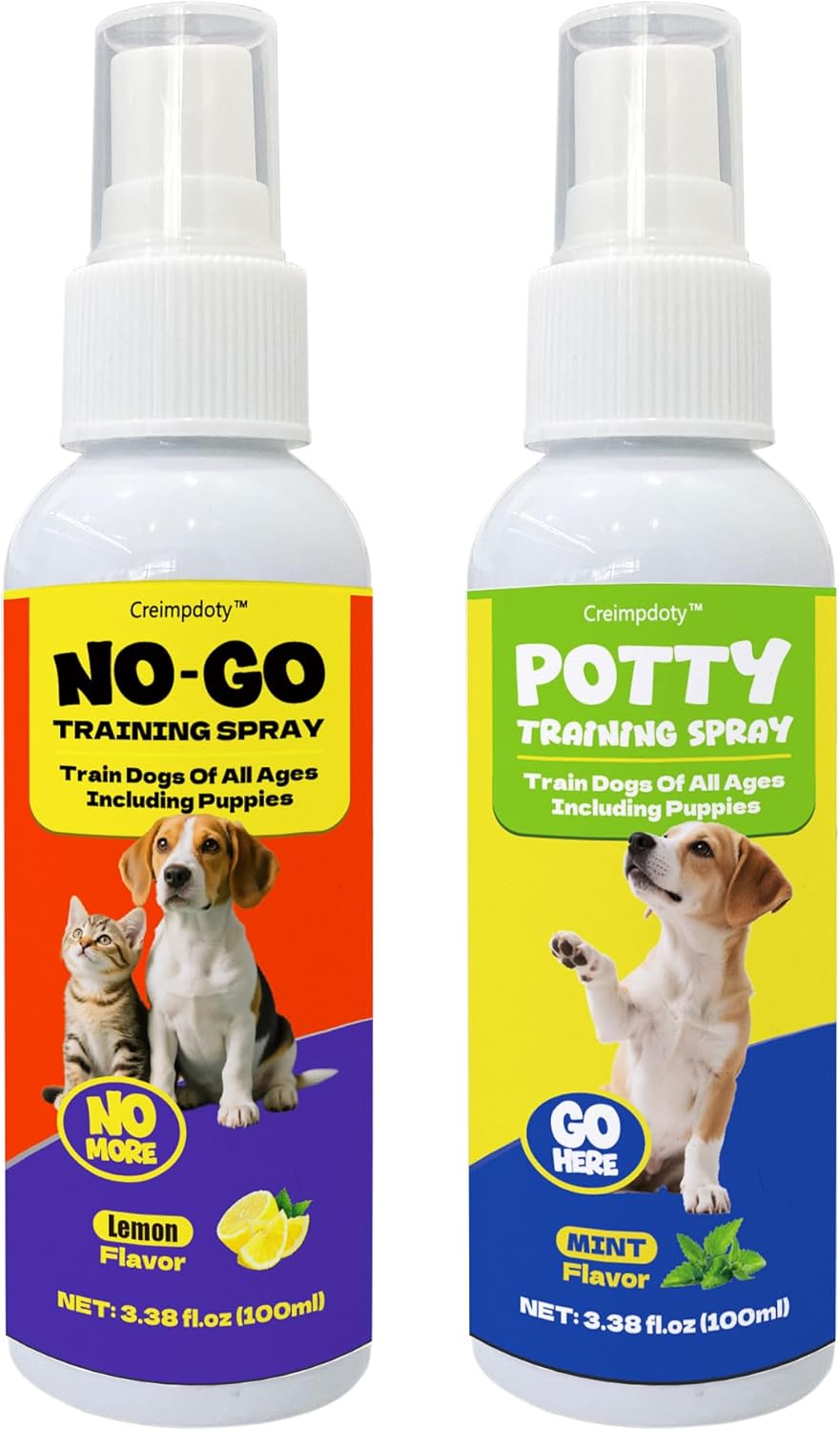 Dog Potty Training Spray Set, Indoor & Outdoor Potty Training for Dogs & Puppies, Stops Urination & Marking, Puppy Essentials (3.38 fl.oz)