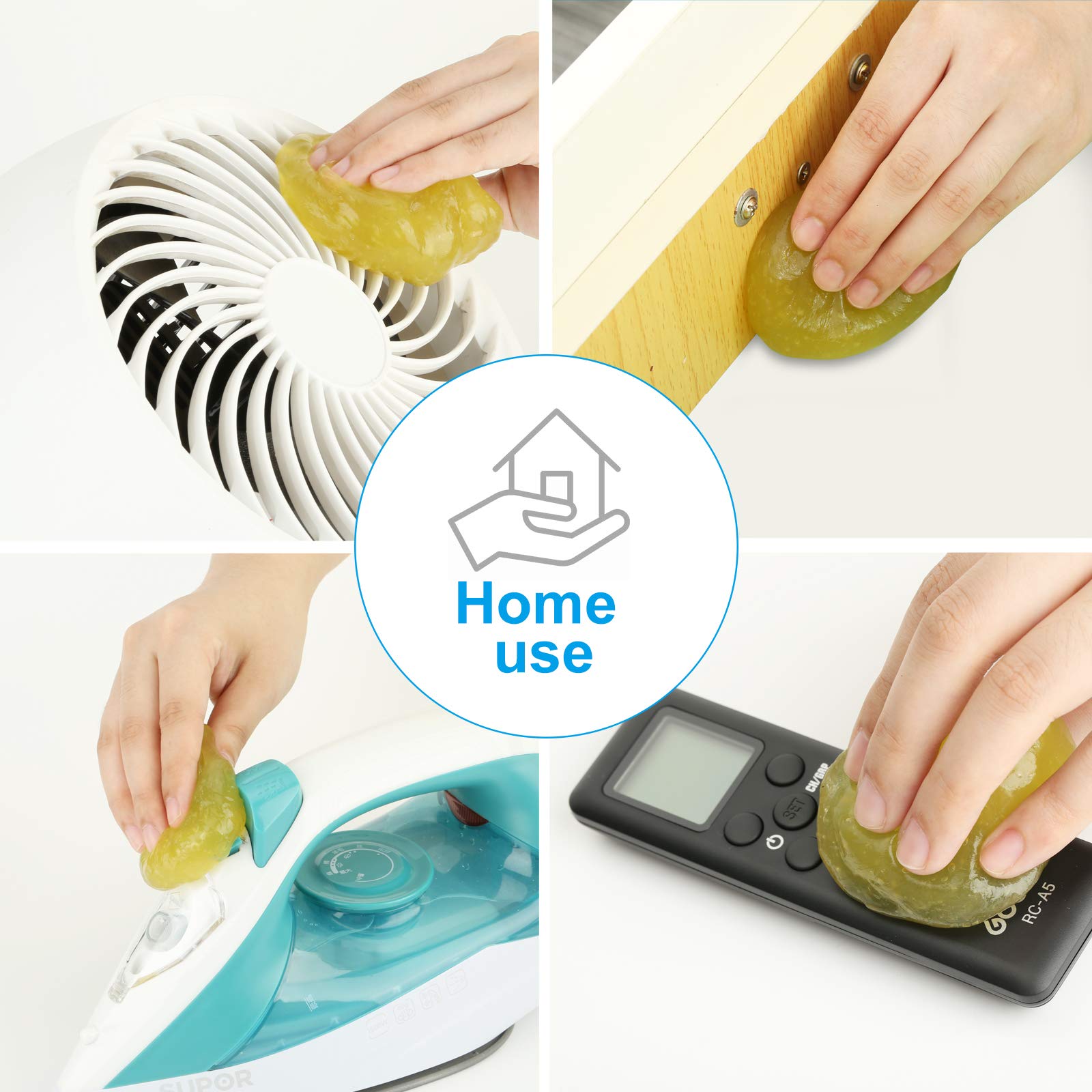 Gel Pulente Per Tastiere - 2 Pezzi - Riutilizzabile - Profumo Tiglio - Per PC, Telefoni, Auto