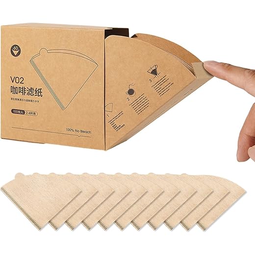 Supvox 100 Counts Coffee Filter Paper for Brewing Coffee Na