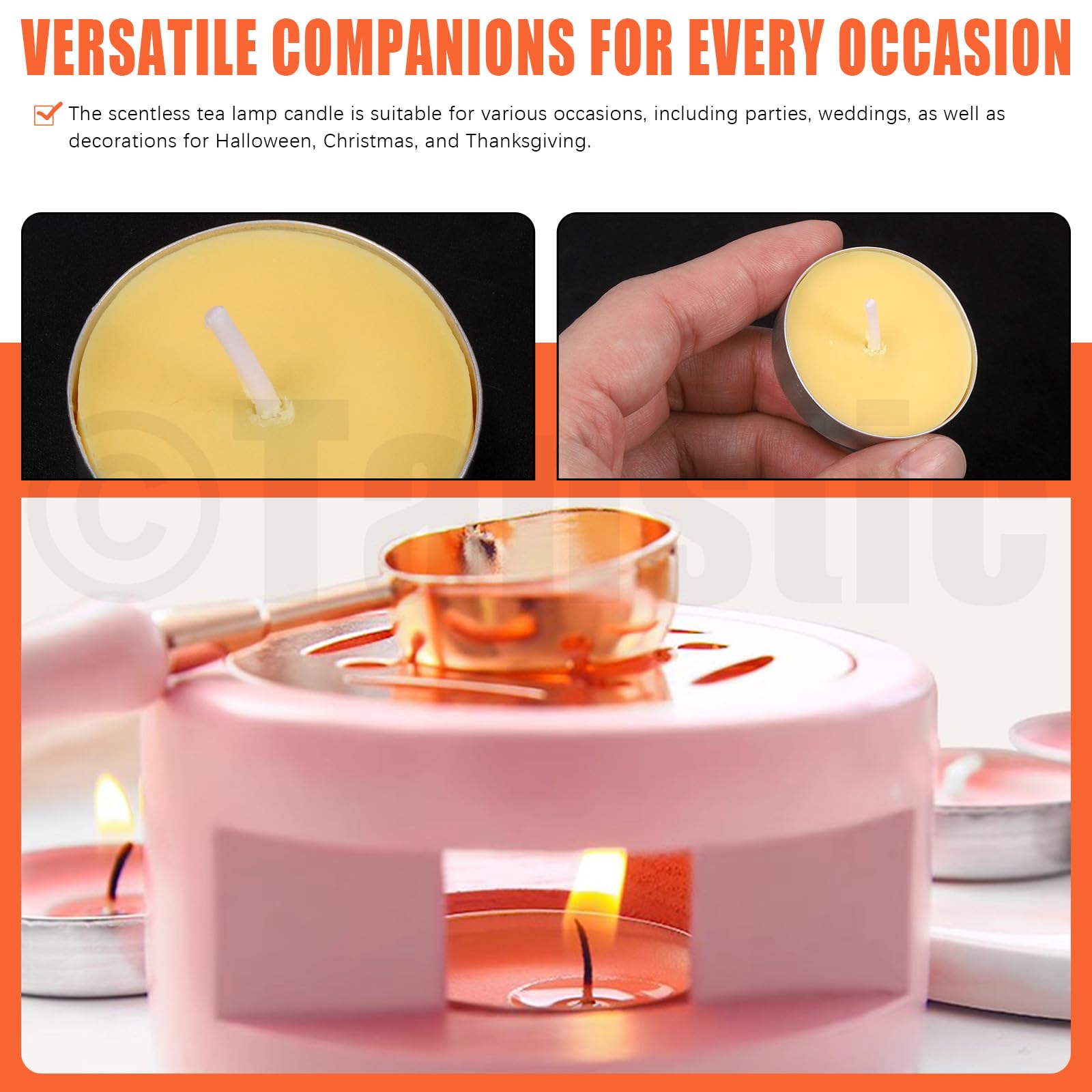 Tanstic 70Pcs Tea Lights Candles, 7 Colors Tealight Candles Aluminum Cup, Tea Cup Candles Bulk - Image 4