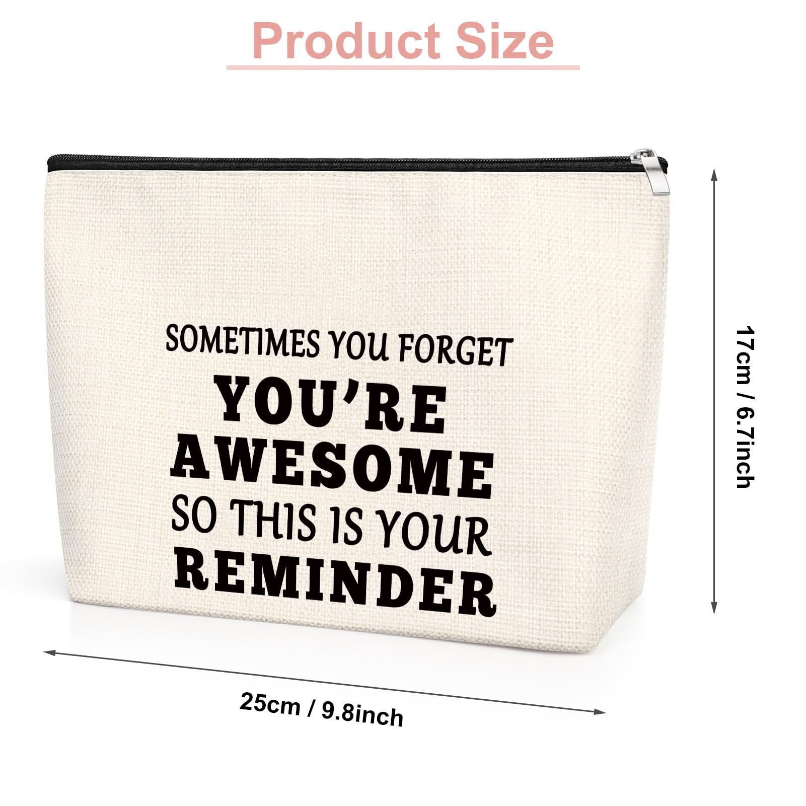 Appreciation Gifts for Women Coworkers Motivational Makeup Bag Gifts for Employees Boss Thank You Gifts for Teachers Friends Wife Daughter Sister Cheer Up Gifts for Women Cosmetic Bag - Image 2