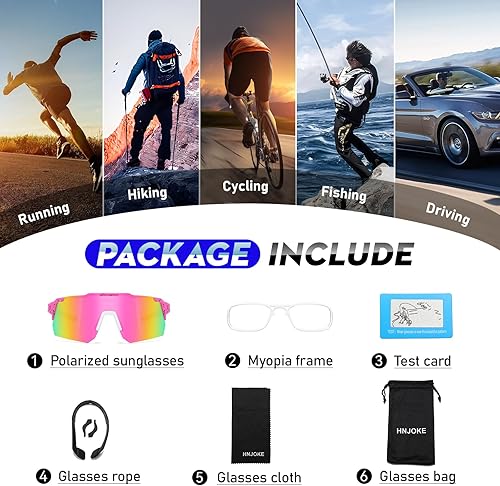 Miniatura 6 de Sports Polarized Sunglasses, UV 400 Protection Sun Glasses Women, Mens Glasses for Cycling Biking Running