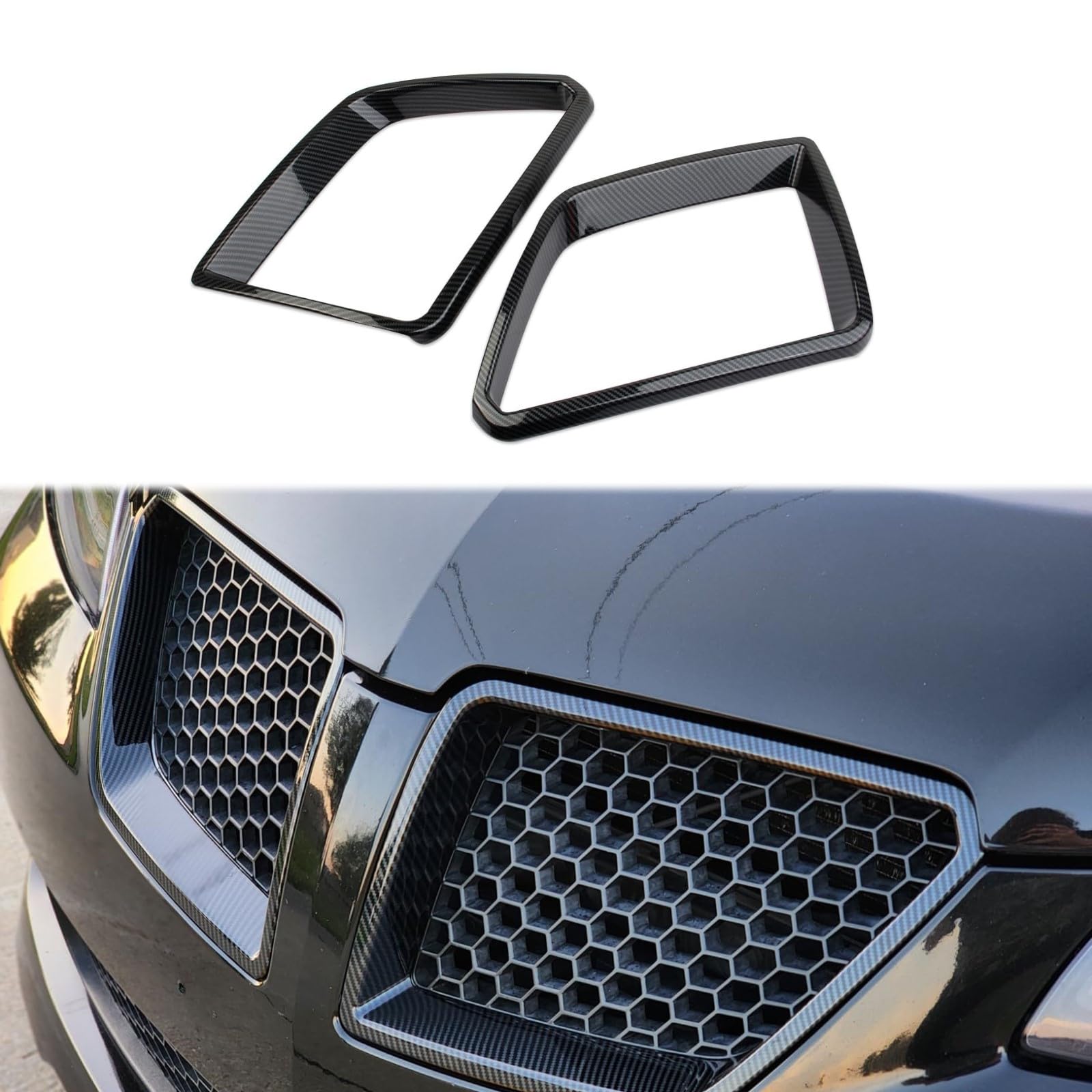 Korlot Carbon Fiber Style Front Bumper Grille Cover Trim For Pontiac G8