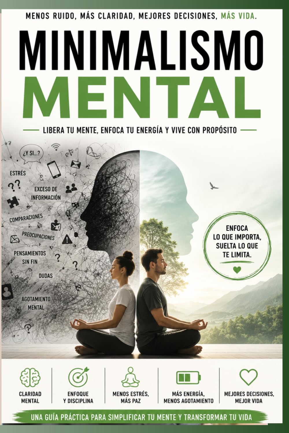Minimalismo Mental: Cómo limpiar el caos mental, apagar el sobrepensamiento y recuperar tu enfoque en un mundo hiperconectado