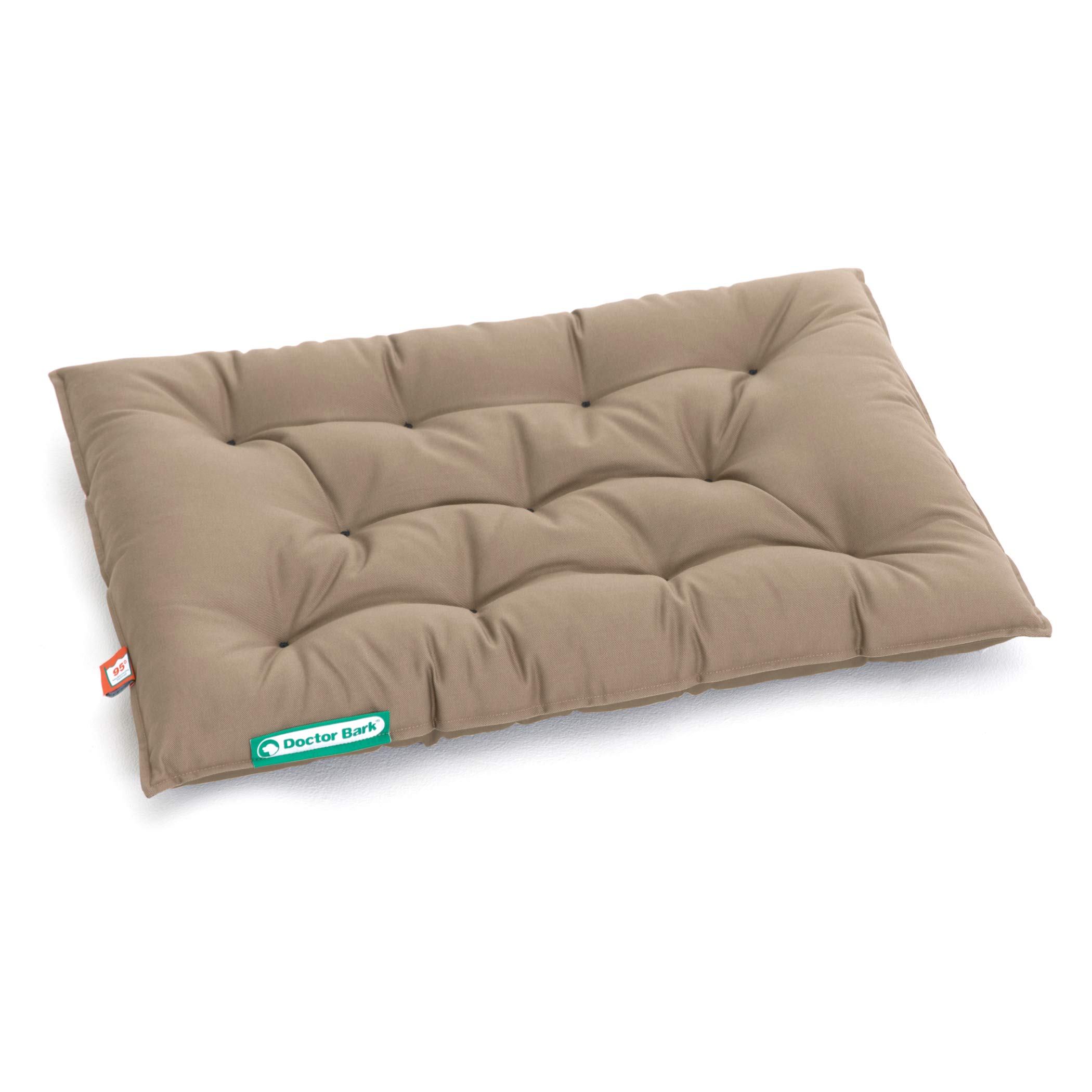 Doctor Bark Hundekissen Urban - orthopädisches Hundebett - waschbar bis 95°C - robuste Indoor - Outdoor Hundematratze - Made in Germany (M - 70x50 cm, Goldbraun)
