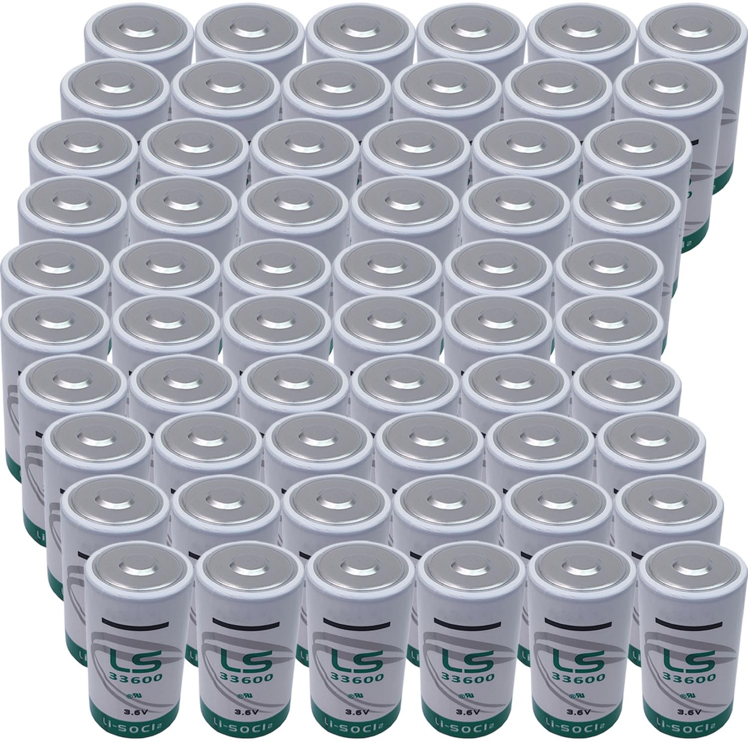 LINHUPAK (60-Pack) LS33600 D Size 3.6V 17000mAh Non-Rechargeable Battery Replacement for LS33600 Lithium Thionyl Chloride Battery