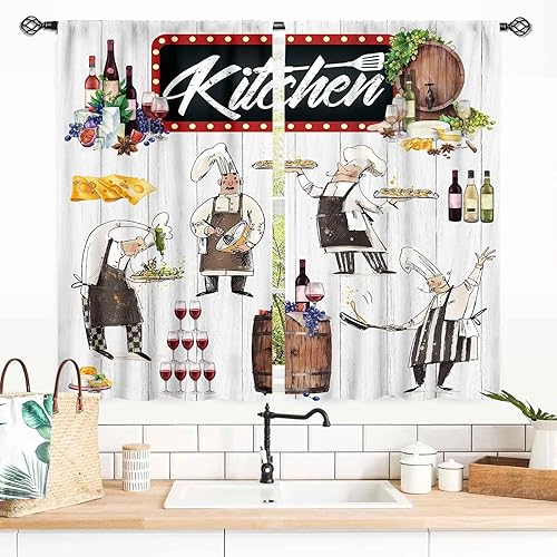 Miniatura 61 de Curtianos de cocina de granja, estilo rústico, tenedor y cuchara, estilo rústico, vintage, estilo rústico, vintage, estilo rústico, estilo rústico,