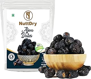 NuttDry Premium Fresh Ajwa Dates Original 200g Pack of 1 | Iron & Fibre Rich Naturally Sweet Without Added Sugar | Dry Fru Price In India