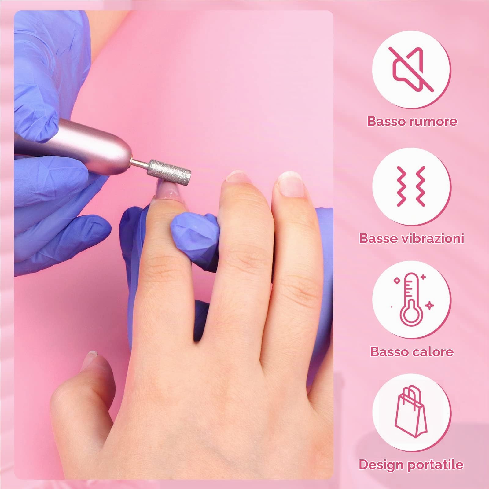 Saviland Kit Per Unghie Acriliche Per Principianti: Polvere Acrilica Rosa/Bianco/Trasparente Pennello Per Unghie Liquido Acrilico Trapano Elettrico Per Unghie Primer Per Unghie Top Gel Kit Per Unghie