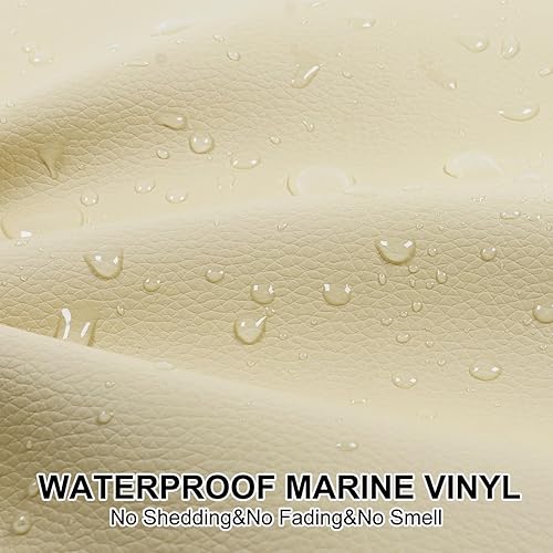 Miniatura 10 de Tela marina de vinilo de cuero sintético, almohadillas interiores de repuesto para barcos y techos, más suave y duradera (48 x 55 pulgadas, gris)