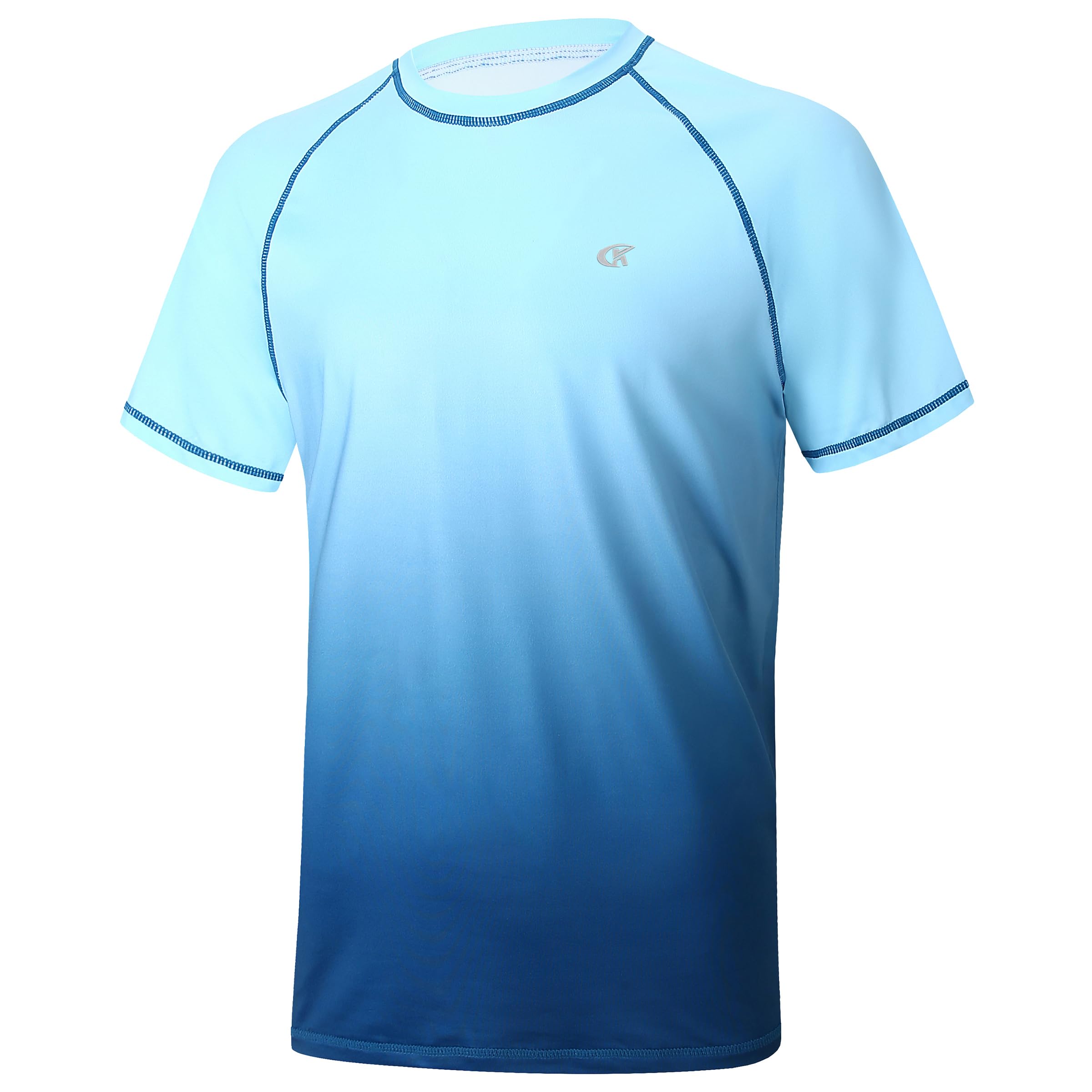 Satankud Men's UPF 50+ Rash Guard Swim Shirts Short/Long Sleeve Sun Protection Summer Beach Hawaiian T-Shirt