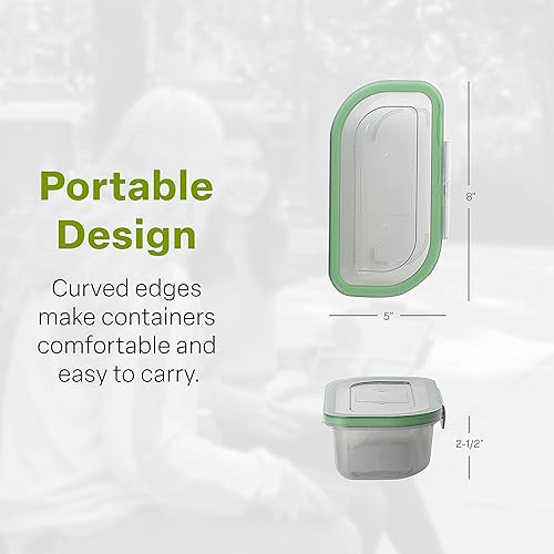 Miniatura 2 de Medio tamaño para llevar contenedor de un solo compartimiento, 8.0 in x 5.0 in x 2.6 in, reutilizable, apto para microondas, certificado NSF,