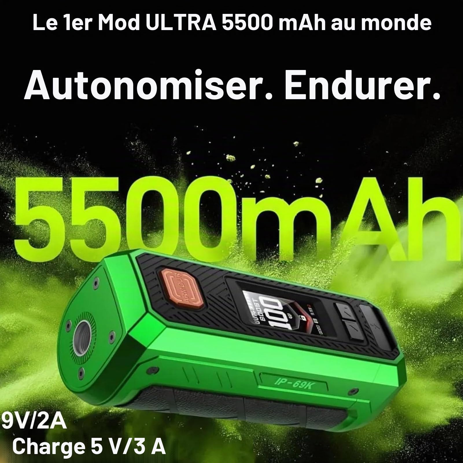 Vaporesso Armour Ultra Mod 100W 5500mAh built in Battery Boost/Pulse/ECO/TC Mode 510 Thread Water Proof E Cigarette Box (Or dune)