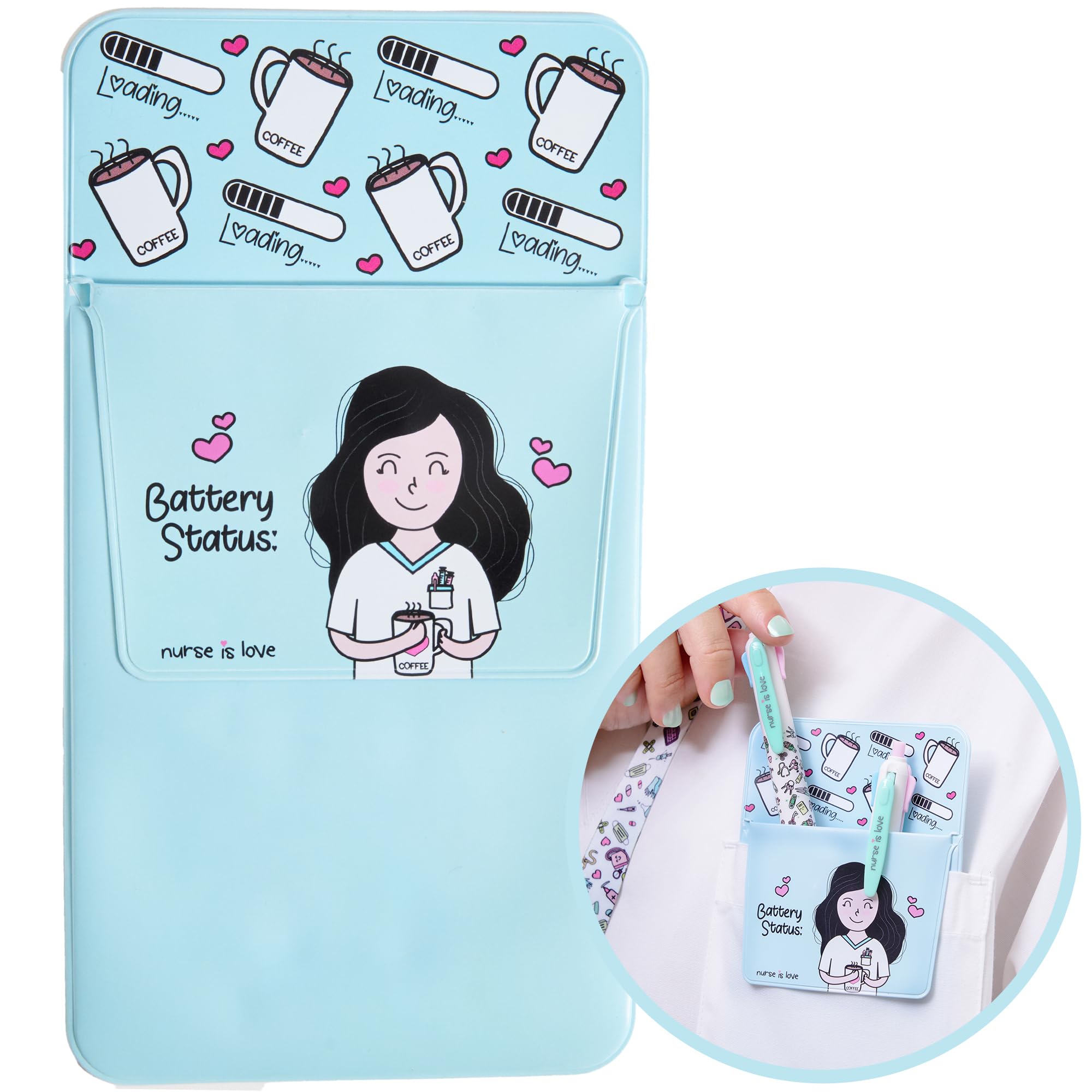 EWIG Nurse Life Salvabolsillos | No Todos Son Iguales | Organizador De Bolsillo Enfermeria | Enfermeras Con Apuros - Original Regalo Enfermera Para Guardar Tijeras Y Accesorios. Verde Agua